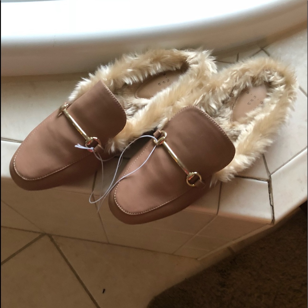 A New Day Faux Fur line Mules